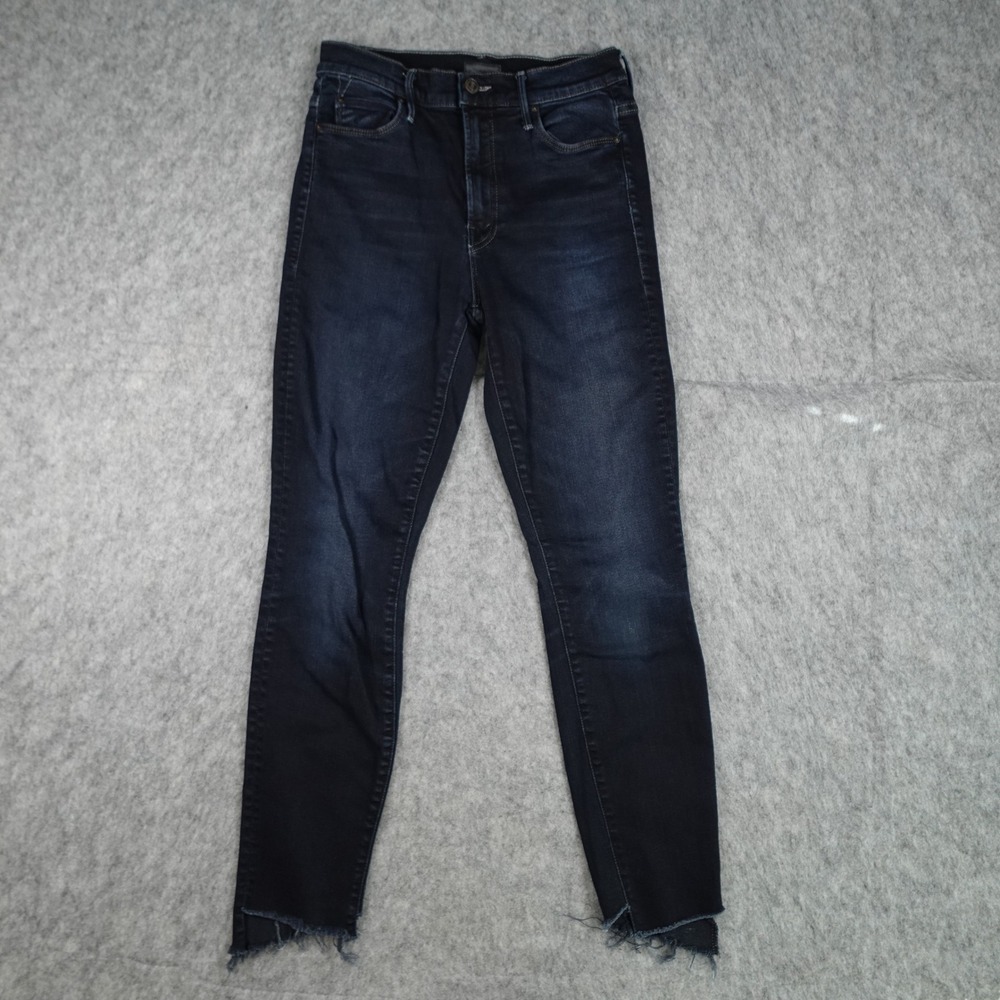 Mother Jeans Women 27 Blue The Stunner Zip Two Step Fray Last Call Denim